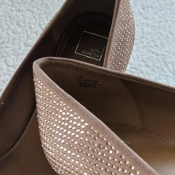 14 & Union rold gold glitter crystal heels - Picture 7 of 7